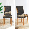 thumbnail image 3 of Yayeee 2 Pack Dining Chair Covers Stretch Parson Chairs Slipcovers Seat Protector, Retro Halloween Cat, 3 of 6
