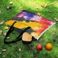 thumbnail image 5 of Colorful Tie Dye Vortex Picnic Blanket Waterproof Outdoor Beach Blanket Hand-held Pad Suitable for Travel, Camping, Beach, Family Gatherings, 5 of 7