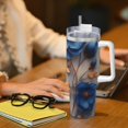 thumbnail image 6 of KLL Elegant Blue Gold Blooms Print 40oz Stainless Steel Insulated Car Cup Coffee Mug with Spillproof Lid - Keep Your Drink Hot or Cold on the Go, 6 of 8
