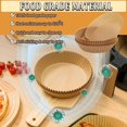 thumbnail image 2 of XINQIHANG Friteuse à Air Chaud Papier Parchemin Doublures Jetables Antiadhésives Résistantes à l'Huile et à la Chaleur Cuisson Rôtissage Four Poêle Micro-Ondes 50 Pcs Brosse en Silicone (7.9 Pouces-Rond), 2 of 7