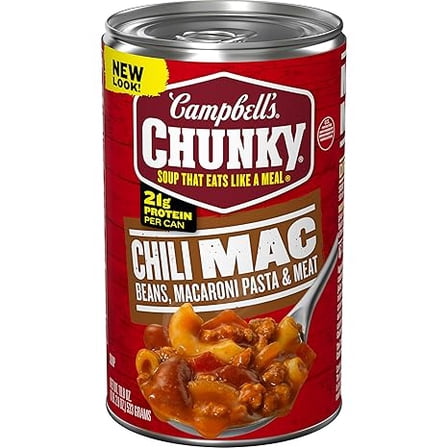2 pack Campbell's Chunky Soup, Chili Mac Soup, 18.8 Ounce Can