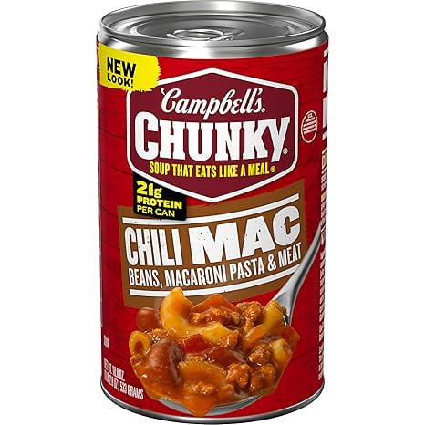2 pack Campbell's Chunky Soup, Chili Mac Soup, 18.8 Ounce Can