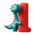thumbnail image 1 of ¡Ahorra Más!, Colgante de dinosaurio de 26 letras de acrílico para Navidad, colgante decorativo para fiesta de dinosaurios Akmoler, 1 of 9