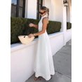 thumbnail image 5 of Women'S Maxi Dresses Halter V Neck Beach Dresses for Women A-Line Casual Dress for Vacation White M, 5 of 9