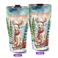 thumbnail image 2 of Merry Christmas Santa Reindeer Antlers Golden Retriever Sleigh Xmas Winter Holiday 30oz Stainless Steel Tumbler Insulated Cup with Lid Goldens Dog Lover Gifts Idea - 00023, 2 of 5