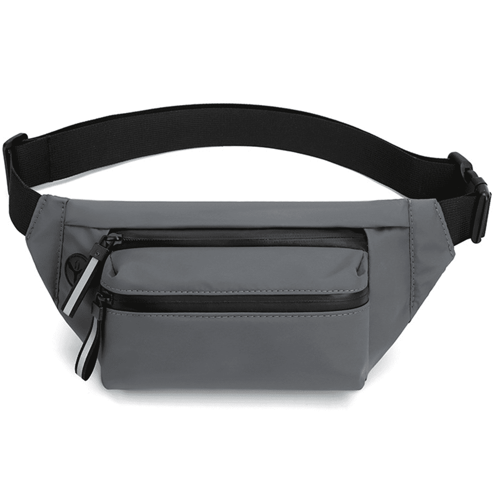 Waist Bag for Women Men Running Fanny Pack Belt Bag with Adjustable Strap for Casual Hiking Cycling Dog Walking Fishing Grey 
