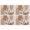 Brown Boho Geometric, variant on Brown Boho Geometric and Plant Pattern Summer Placemats Table Placemats Set Of 4-Linen Kitchen Washable Placemats Table Mats 11.8"x17.7"Non-Slip Heat Resistant