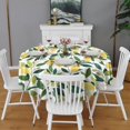 thumbnail image 4 of Cute Lemon Yellow Fruit Round Table Cloth,Wrinkle Resistant Table Cover with Polyester,Waterproof Reusable Tableclothes for Weeding Birthday Tea Party Decorations (Round,60x60inch), 4 of 6