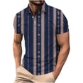 thumbnail image 2 of Gamivast Summer Shirts Tropical Print Golf Shirts Quick Dry Lapel Collar Casual Shirts Soft Stretchy Button Placket Business Office Work, 2 of 5