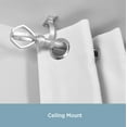thumbnail image 5 of Kenney Steel Curtain Rod Mounting Brackets, Wall or Ceiling Mount, Set of 2, Brushed Nickel, 5 of 5