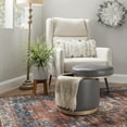 thumbnail image 3 of Blanche Storage Ottoman Grey Pu, 3 of 6