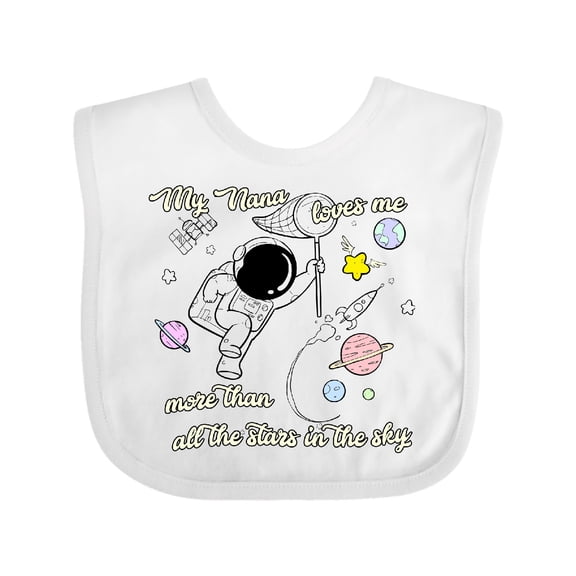 Inktastic My Nana Loves Me Boys or Girls Baby Bib