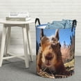 thumbnail image 6 of Sikiie Close-Up Curious Squirrel Print Round Dirty Clothes Basket, Waterproof Standing Foldable Storage Basket, for Laundry Room, Bedroom, Bathroom Storage-Small, 6 of 6