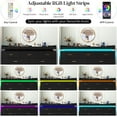 thumbnail image 3 of ChVans Black Dresser with LED Light and Charging Station, Modern Wood Dresser with Wide Drawers and Metal Handles, 7 drawer dresser for Bedroom, Living Room, Entryway, Hallway, 3 of 9