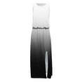 thumbnail image 5 of B91xZ 2024 Robes d'Été Décontractées pour Femmes Sans Manches Col Rond Taille Haute à Volants Robe Trapèze Mini, Noir TG, 5 of 5