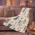 thumbnail image 6 of Dog Portrait Colorful Pet Artwork Playful Graphic Style Dog Lovers Colorful Pet Portrait Warm Flannel Blanket, Pet Adoption Gift for Living Room and Bedroom Home Decor, 6 of 9