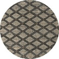 thumbnail image 1 of Ahgly Company Machine Washable Indoor Round Abstract Burgundy Brown Area Rugs, 5' Round, 1 of 7