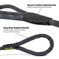 thumbnail image 2 of Tuff Mutt Dog Rope Leash with Lightweight Locking Swivel Carabiner, for Medium to Large Breeds, Comfortable Padded Handle, Reflective Stitching for Nighttime Safety and a Durable 5 Foot Long Lead, 2 of 5