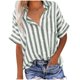 thumbnail image 1 of Vestidos Casuales Para Mujer, Blusas De Mujer De Moda Blusa informal de manga corta con cuello vuelto para mujer, 1 of 6