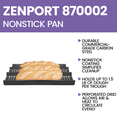 thumbnail image 5 of Zenport 870002 3-Loaf Perforated Baguette Nonstick Bread Pan, 16 by 9-Inch, Black, 5 of 6
