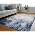 thumbnail image 2 of Feizy Indio Modern Abstract, Tan/Blue/Ivory, 10' x 13'2" Area Rug Stain Fade Resistant Pet & Kid Friendly Industrial Watercolor Design Carpet for Living Dining Bed Room, 2 of 8