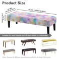 thumbnail image 7 of Whosucclay Purple Daisy Print Stretch Dining Bench Slipcover, Water Resistant Bench Covers for Dining Room Rectangle Bench Seat Protector Cover Comfortable Seat Cushion Protector, 7 of 7