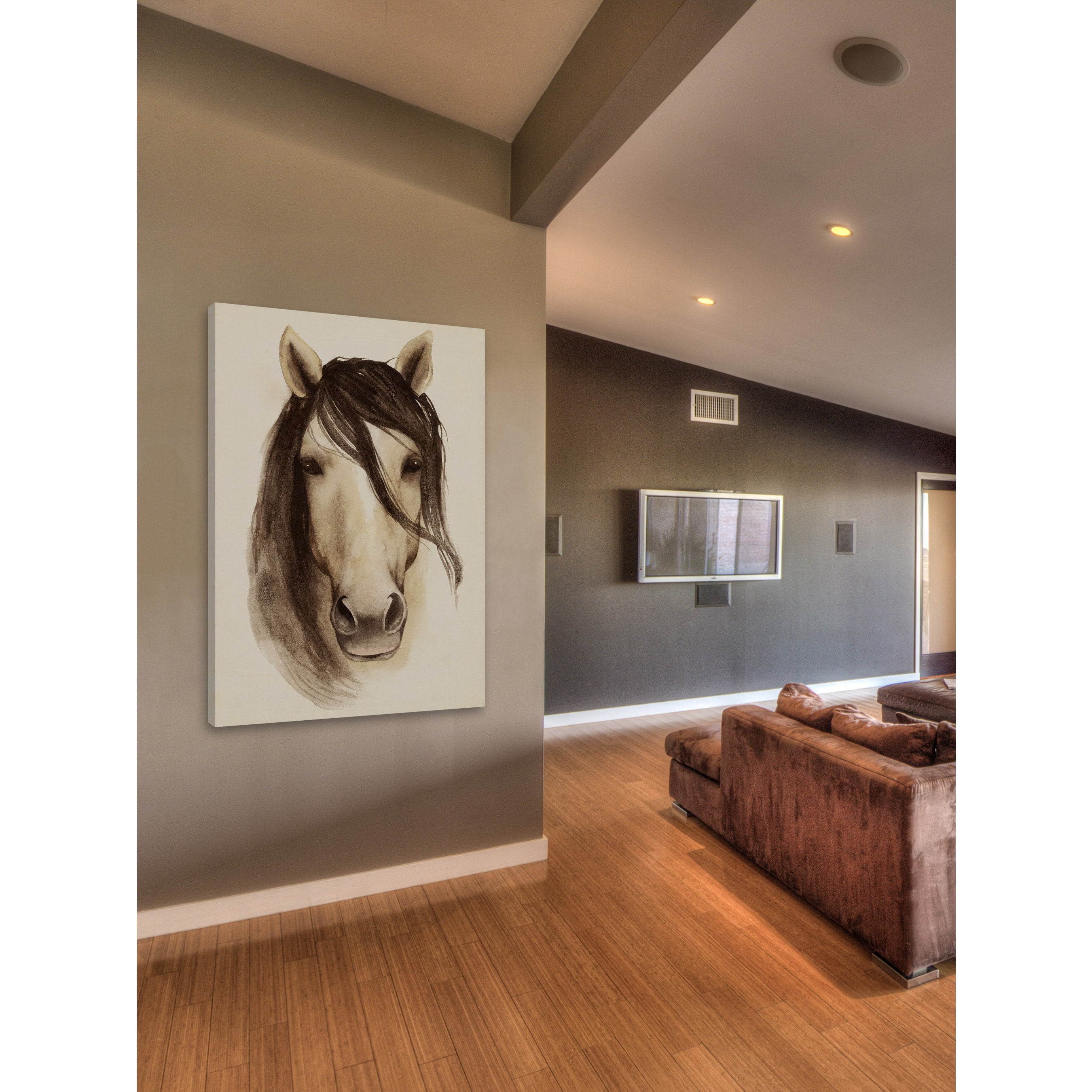 Marmont Hill "Horse Bangs" Painting Print on Wrapped Canvas