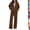 Brown, variant on Sweatsuits Women 2 Piece Outfit Zip Up Jacket Comfort Jogger Set Hoodie and Sweatpants Matching Sweat Sets Brown M