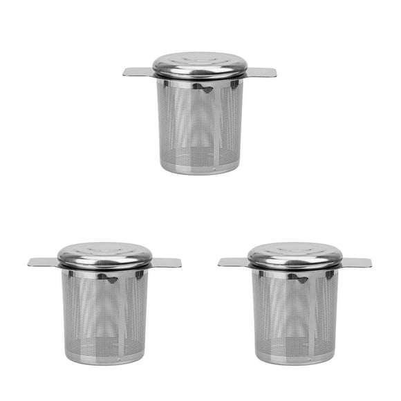Toystoory Tea Infuser with Lid Stainless Steel Drinkware Strainer Capacity Filter Teapot Accessories Leaf Hanging Large for Cafe Type1 NO1