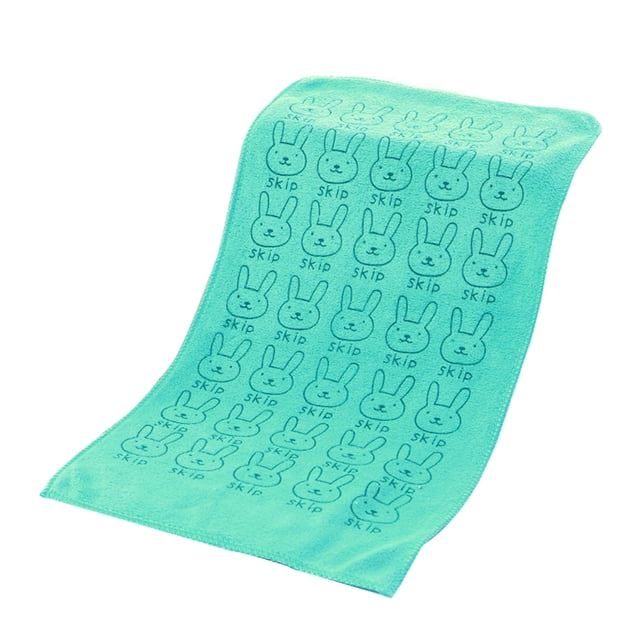 Trayknick Towel Square/Rectangle Cartoon Rabbit Print Microfiber Soft Bath Feeding Washcloth for Newborn Baby