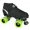 Green Wheels, variant on Atom Quad Indoor Roller Skates - VIP Nylon Women's Indoor Package