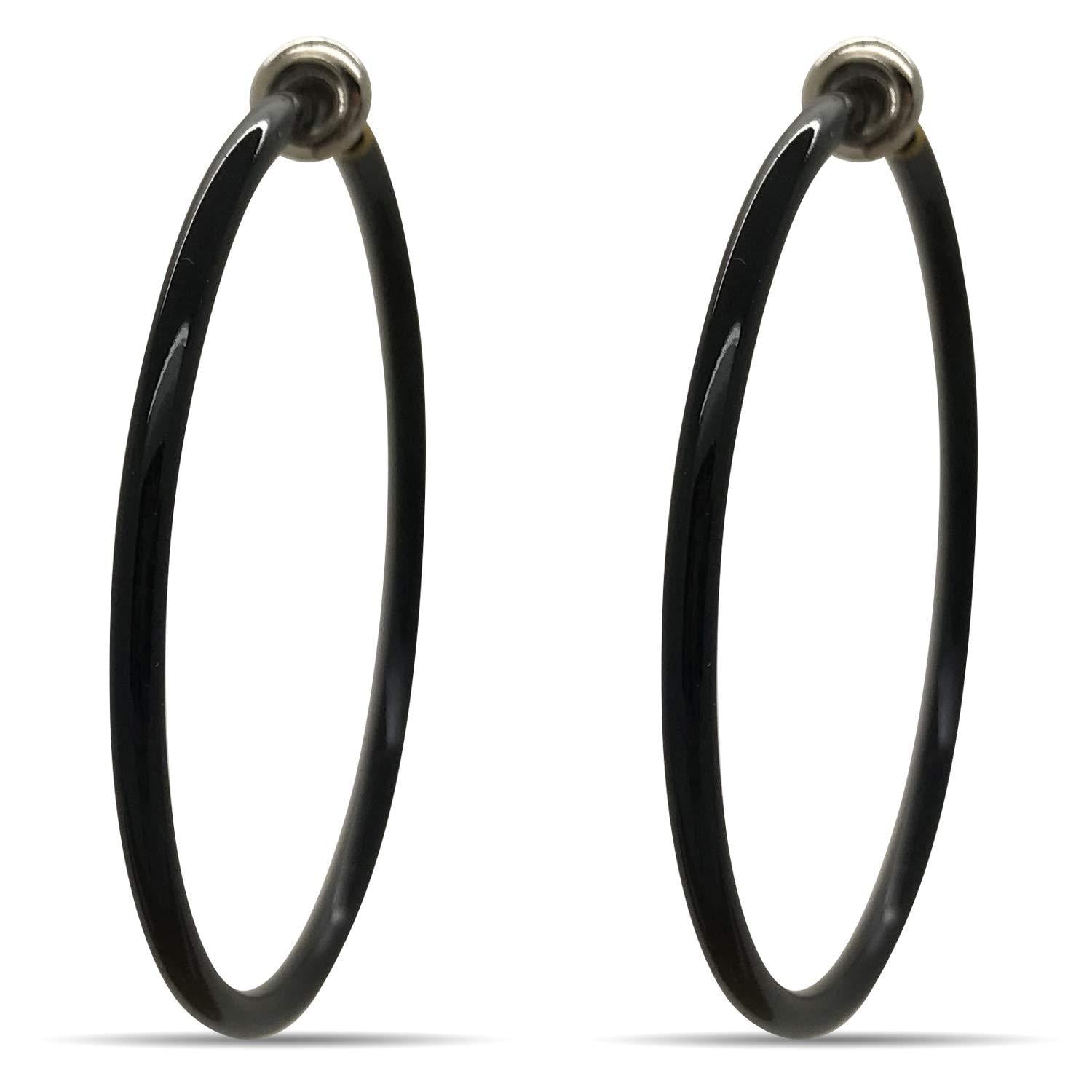 Aloha Earrings Aloha Earrings Silver Spring Hoops Earrings Clip On