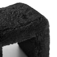 thumbnail image 6 of Roundhill Furniture Zorya Contemporary Faux Fur U-Shaped Ottoman, Set of 2, Black, 6 of 9