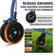 thumbnail image 2 of Andador rollator 2 en 1 para adultos mayores - Silla de ruedas plegable con asiento y respaldo reversible - Reposapiés desmontable - Ruedas todo terreno 10" - Con frenos y apoyo, 2 of 7