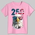 thumbnail image 2 of mgoYE America 250th Anniversary T Shirt Boys Patriotic Shirts for Girls Boys 4th of July T Shirts American Flag Graphic Tees Tops Short Sleeve Fourth of July Outfits(Pink,3-4 Years), 2 of 5