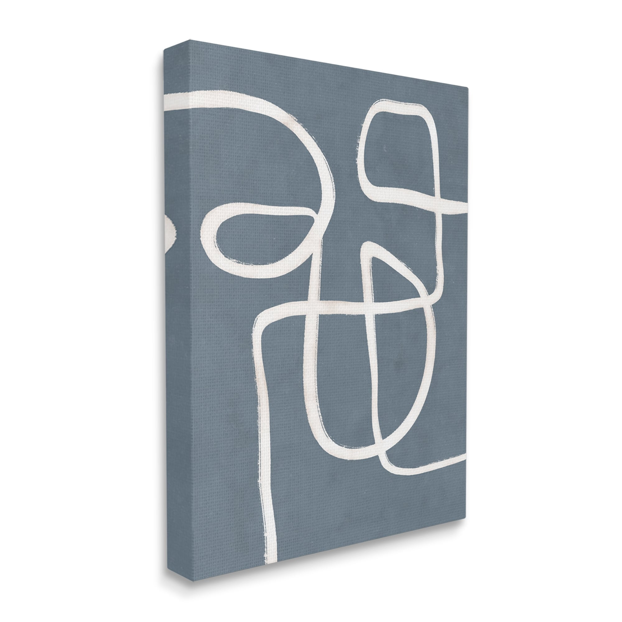 Stupell Industries Abstract Cursive Line Sketch Distressed Background,16 x 20, Design by Nina Blue