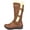 CAMEL/PU, variant on DREAM PAIRS Women's Winter Fully Faux Lined Zipper Closure Snow Knee High Boots MINX