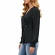 thumbnail image 4 of RKSTN Women's Satin Silk T Shirts Oversized Dressy V Neck Elegant Pleated Front Puff Long Sleeve Shirts Womens Casual Solid Plus Size Loose Fits Comfy Formal Business Baggy Work Office Blouses, 4 of 7