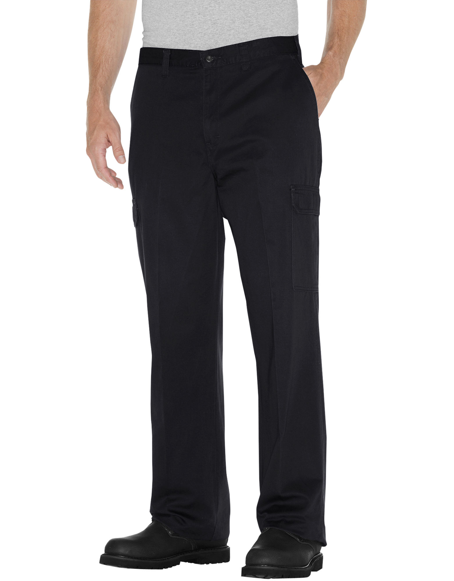 Dickies Mens Loose Fit Straight Leg Cargo Pants, 36W x 30L, Rinsed