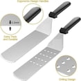 thumbnail image 3 of Plancha Utensils 10 Pieces Stainless Steel Barbecue Spatula Plancha Accessory Plancha Kit for Teppanyaki, 3 of 4