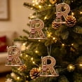 thumbnail image 3 of Christmas Letter Ornament, 3.15 x 1.97in Gingerbread House Initial Hanging Decoration, Acrylic A-Z Choice for Christmas Tree, Wreath, Stocking and Holiday Gift, 3 of 8