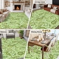 thumbnail image 6 of 5x8 Washable Area Rug, Green Paisley Floral Non-Slip Large Rectangle Rug for Living Room Dining Room, Retro Abstract Watercolor Paisley Floral Indoor Floor Mat for Home Decor, 6 of 9