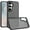 Black, variant on For Samsung S25 FE Case Rubberized Thick Acrylic Metal Buttons + Tempered Glass