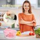 thumbnail image 4 of Salad Spinner, Salad Dryer, Portable Salad Dryer, Salad Spinner with Long-Lasting Performance, Pink, 4 of 5
