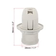 thumbnail image 2 of Unique Bargains E14 Screw Thread 28mm Light Socket DIY Retro LED Bulb Lamp Holder White 3 Pack, 2 of 5