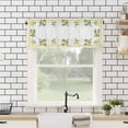 thumbnail image 4 of Lemon Yellow Kitchen Valances for Windows 42x18 Inch Kitchen Curtains Valances Rod Pocket Modern Country Flower Floral Summer Spring Bathroom Window Valances for Window Treatment Decor, 4 of 6