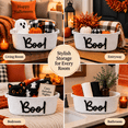 thumbnail image 6 of Halloween Boo Woven Basket, Cute Spooky Basket, Trick Or Treat Gift Organizer For Halloween Party Favors And Decorations White, 6 of 6