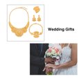 thumbnail image 4 of Wedding Jewelry Sets for Women Gold Color Chokers Chain Bracelet Earrings Ring Set African Middle East Dubai Gifts, 4 of 4