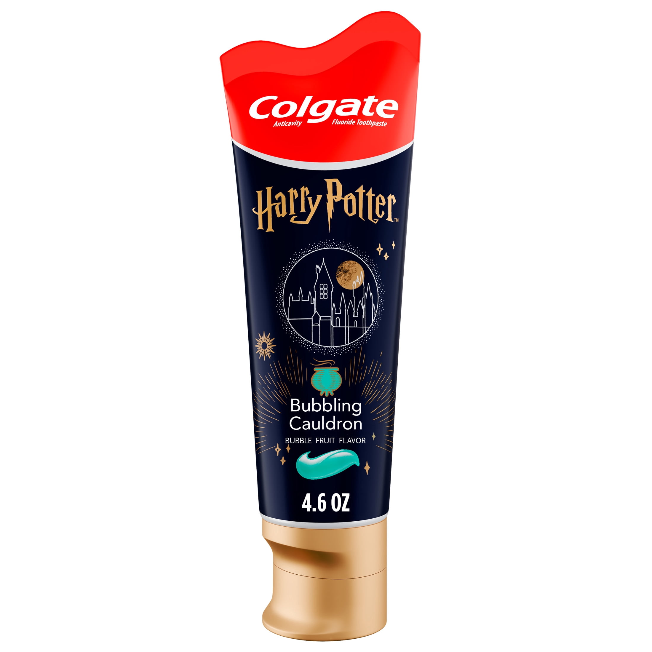 (12 pack) Colgate Harry Potter Kids Toothpaste with Fluoride, Bubblegum Bubbling Cauldron, 4.6 oz