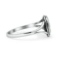 thumbnail image 2 of Oval Fashion Ring Simulated Mother of Pearl Oxidized Solid 925 Sterling Silver Size 8, 2 of 5